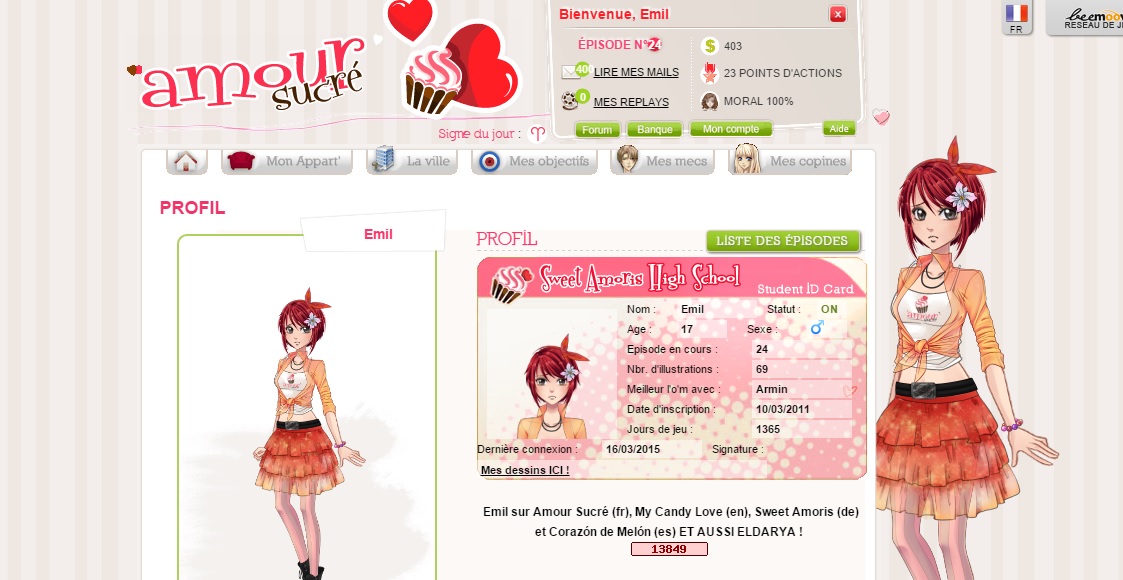 Amour Sucré / MCL student card update