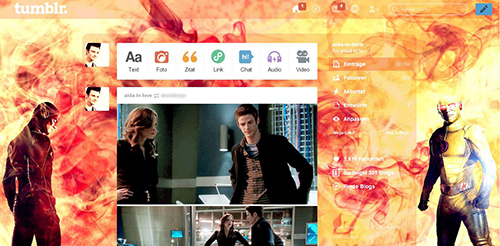 The Flash tumblr dashboard theme
