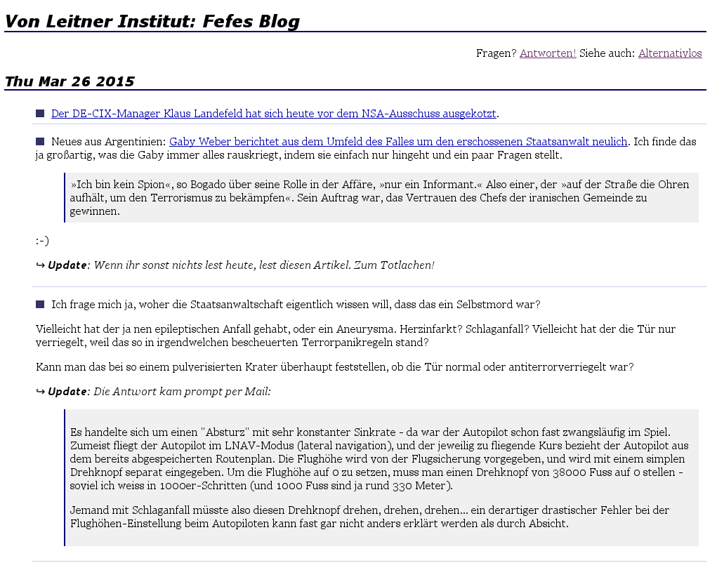 Fefe mal anders