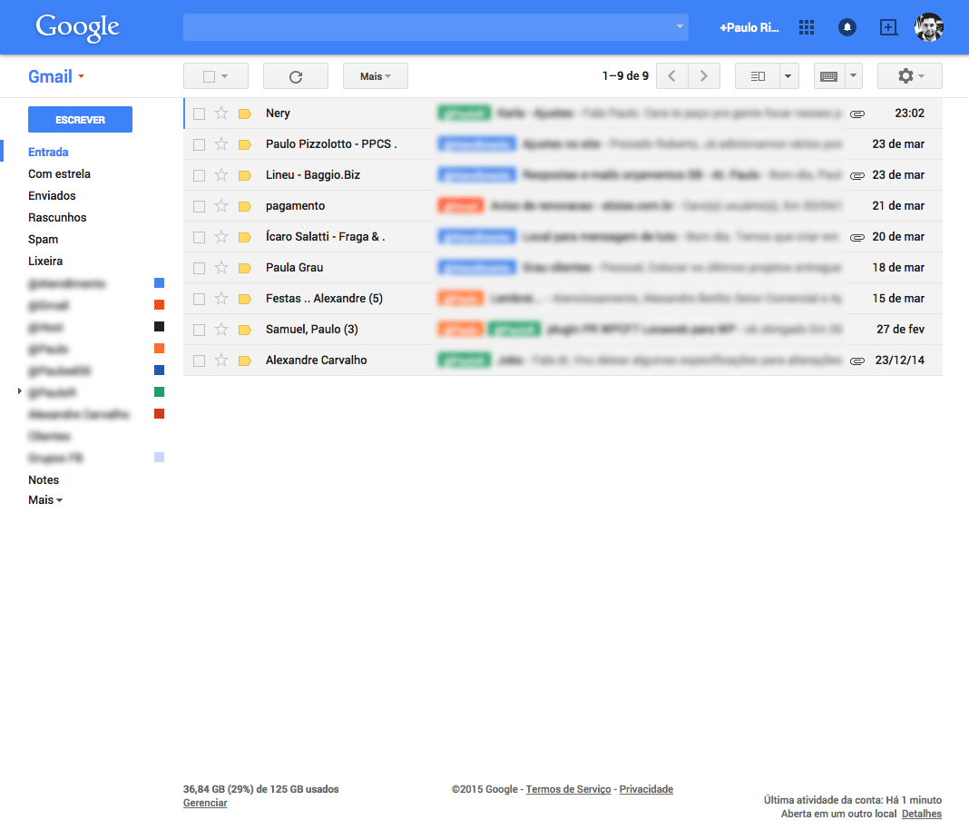 Gmail with Inbox color scheme