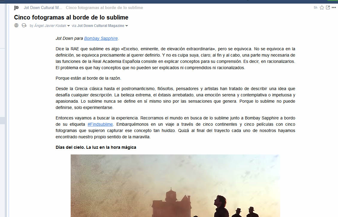 InoReader: Center Article Content