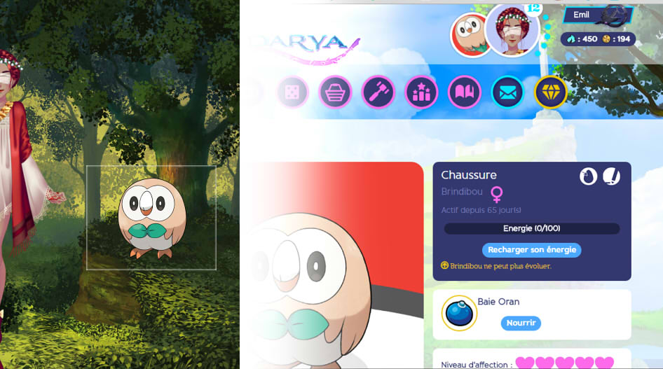 Eldarya - ROWLET PET / BRINDIBOU FAMILIER