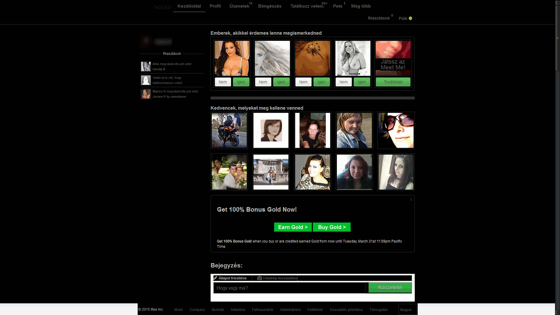 Tagged <- Facebook – black / dark