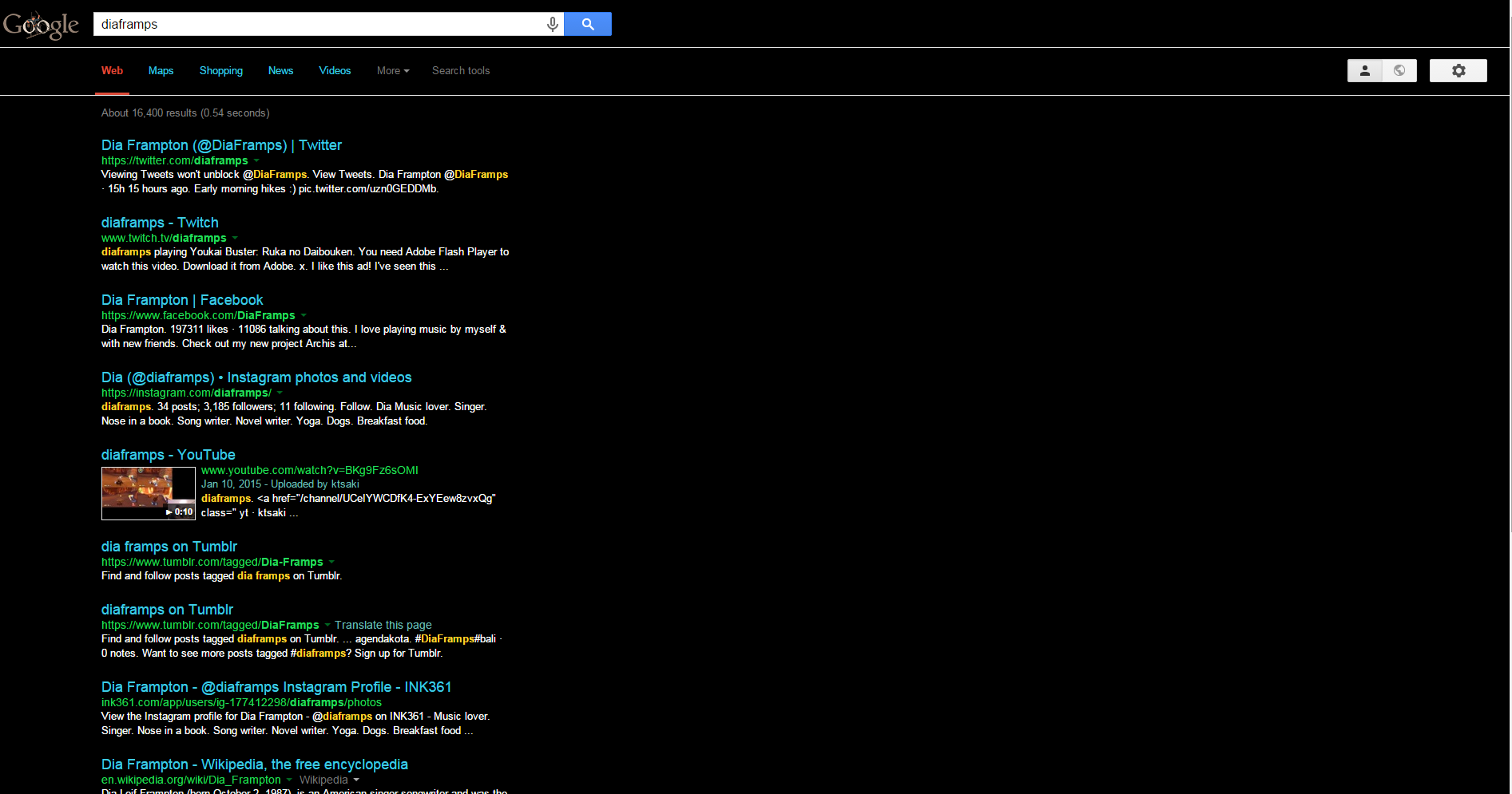 Golden's Black Google