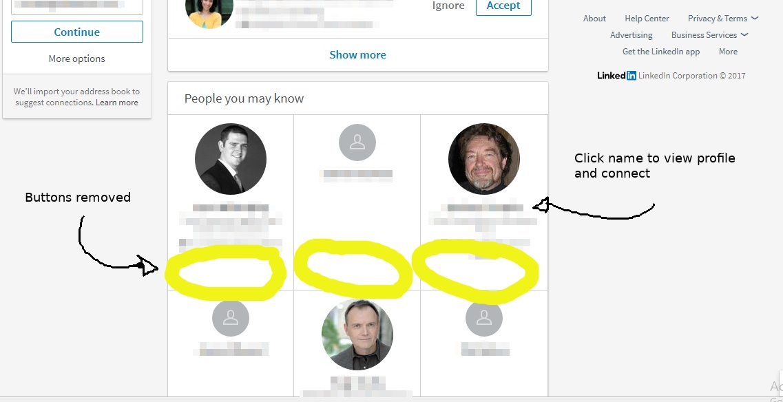 LinkedIn Invite Button Remover