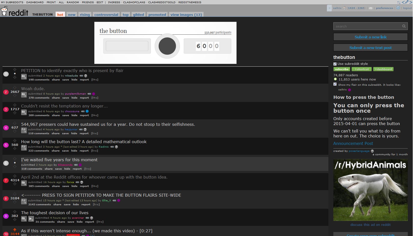RES Night Mode fix for /r/thebutton