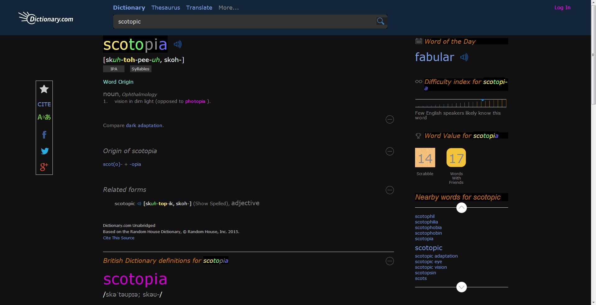 Dark Dictionary