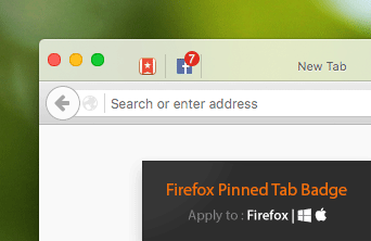 Firefox Pinned Tab Badge