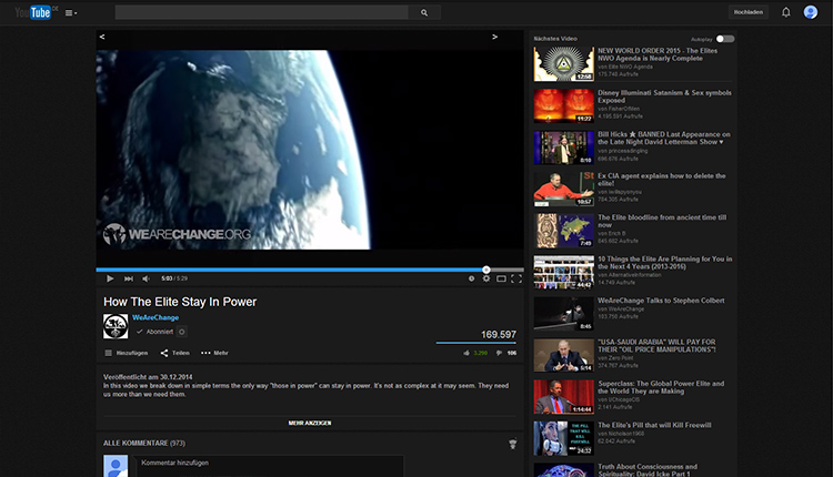 Youtube Dark Comfort Blue