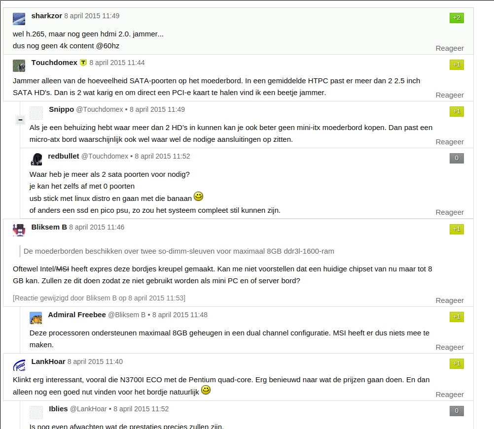 Tweakers.net comments compact