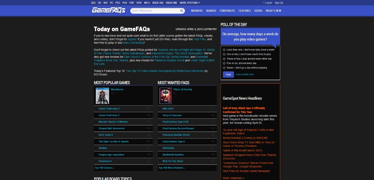 Dark Game FAQ's