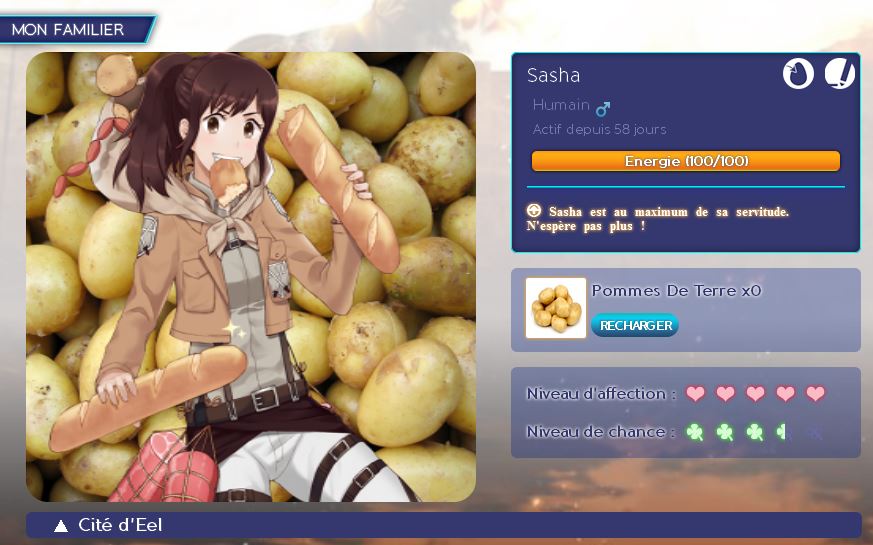 Eldarya - Sasha (snk) le familier