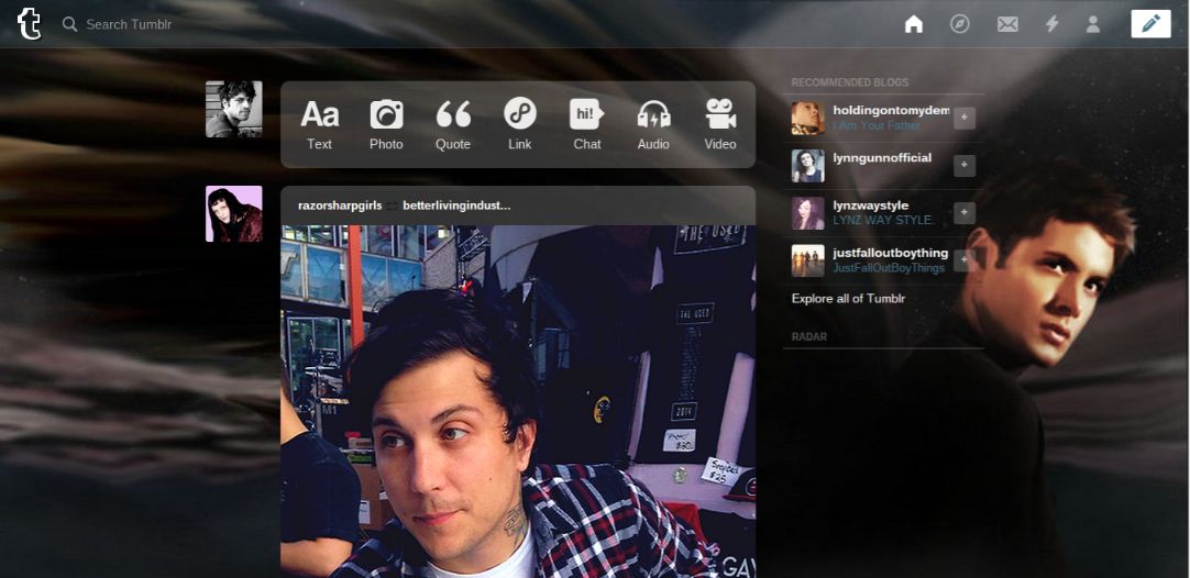 Dean Winchester/Supernatural tumblr theme