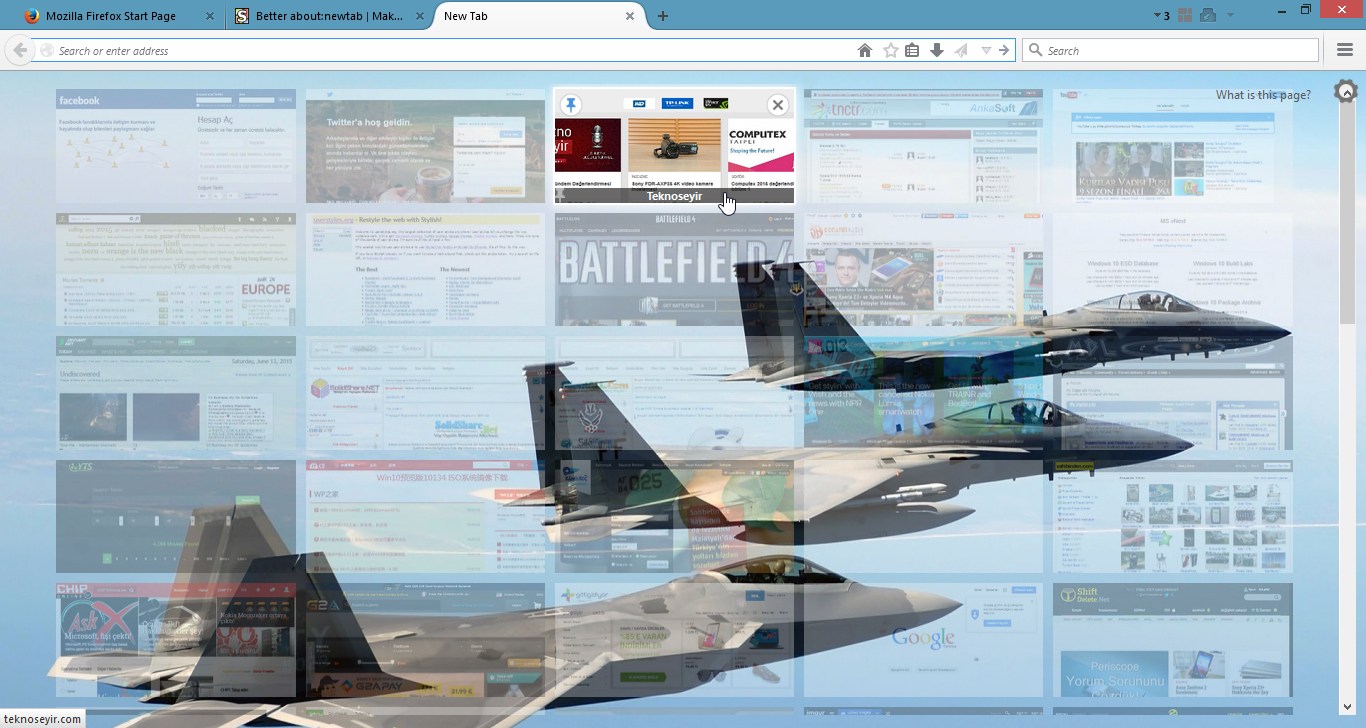 Better about:newtab  |  Make your newtab theme!