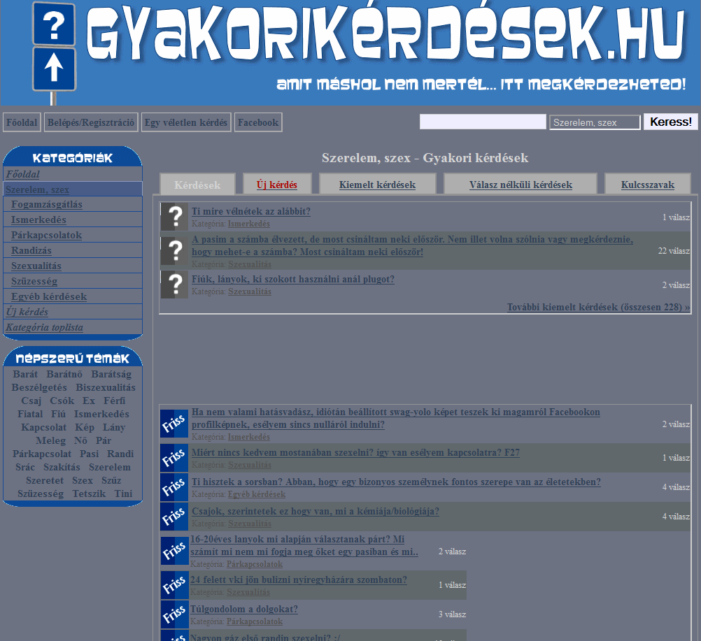 Gyakikérdések.hu sötét téma (legújabb)