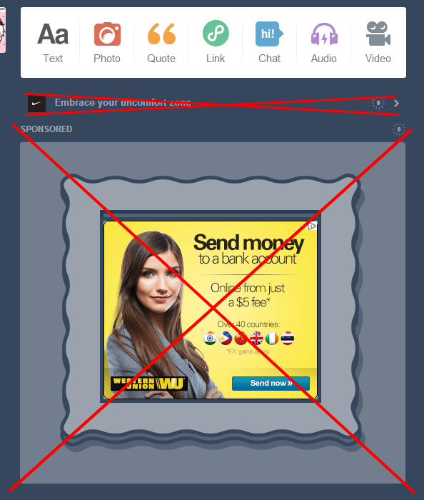 Remove Tumblr ads