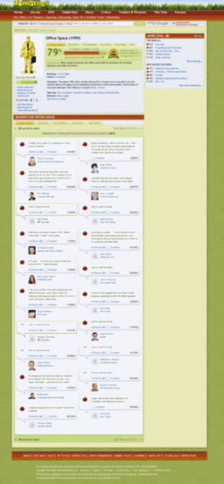 Rotten Tomatoes - clean up review page