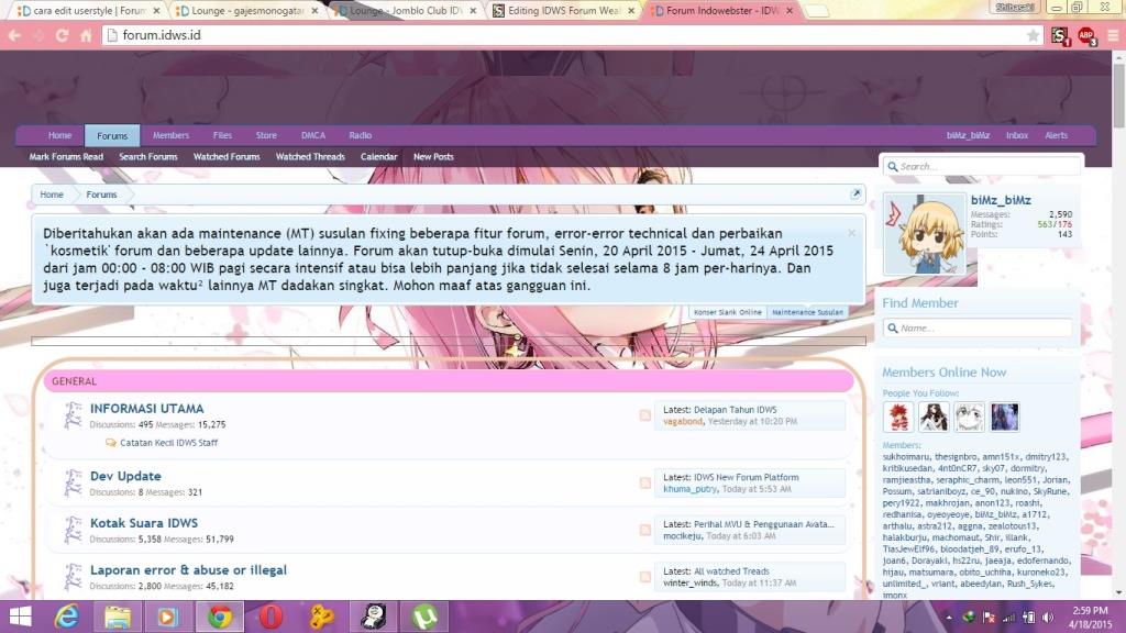 IDWS Forum Weaboo Mode