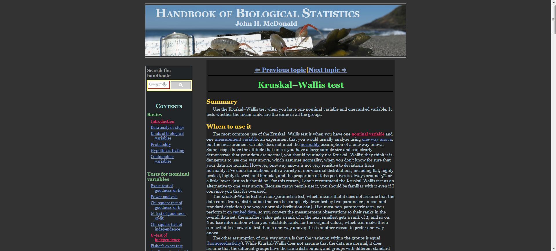 Dark BioStats