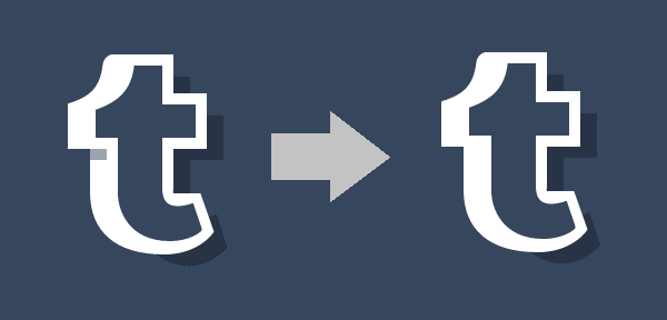 No Small Logo Shadow - Tumblr