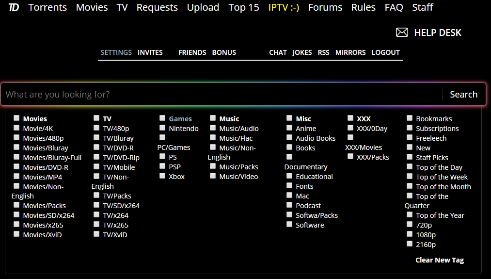 TorrentDay(.eu .com .me .ru .af) very lite dark