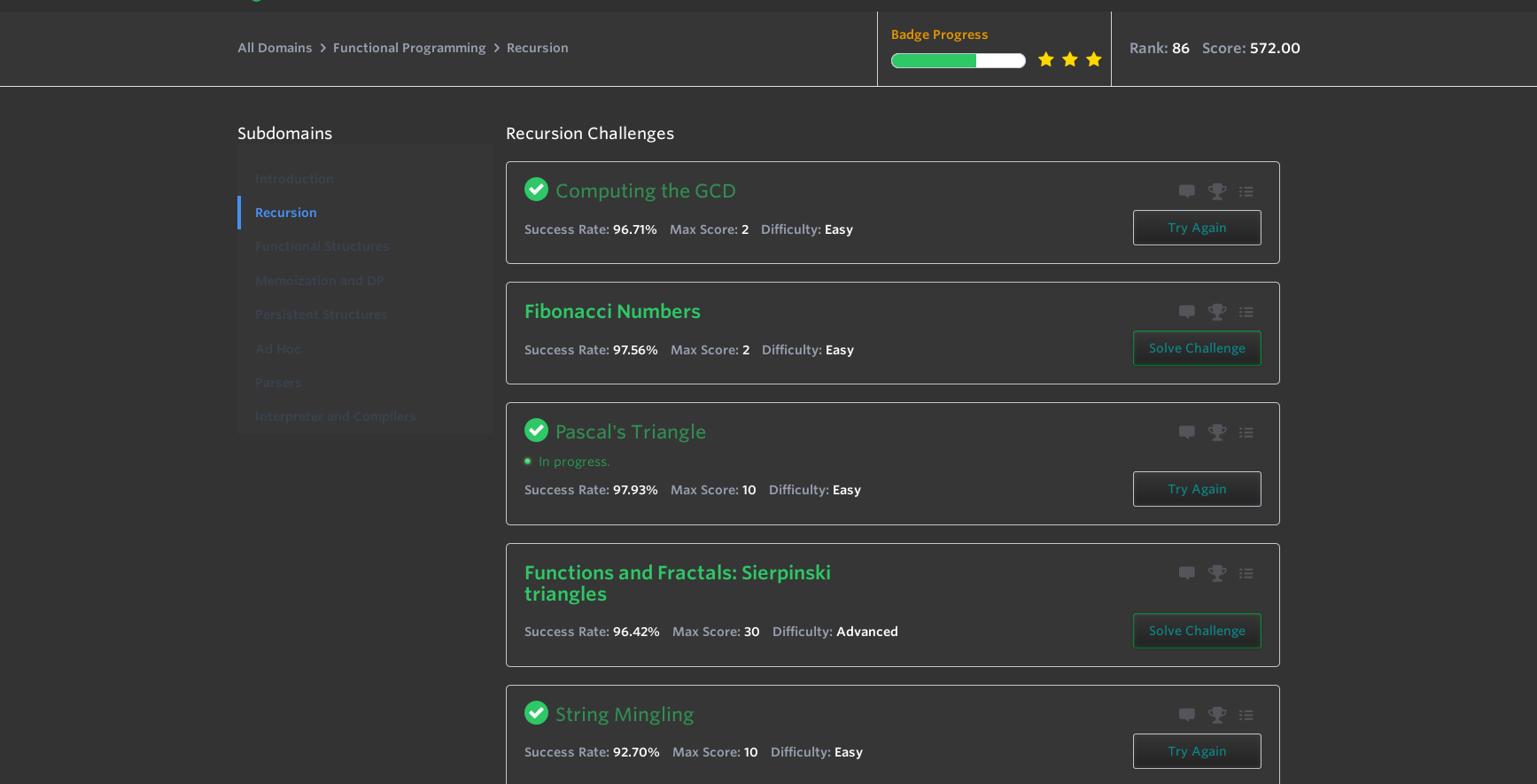 Dark HackerRank