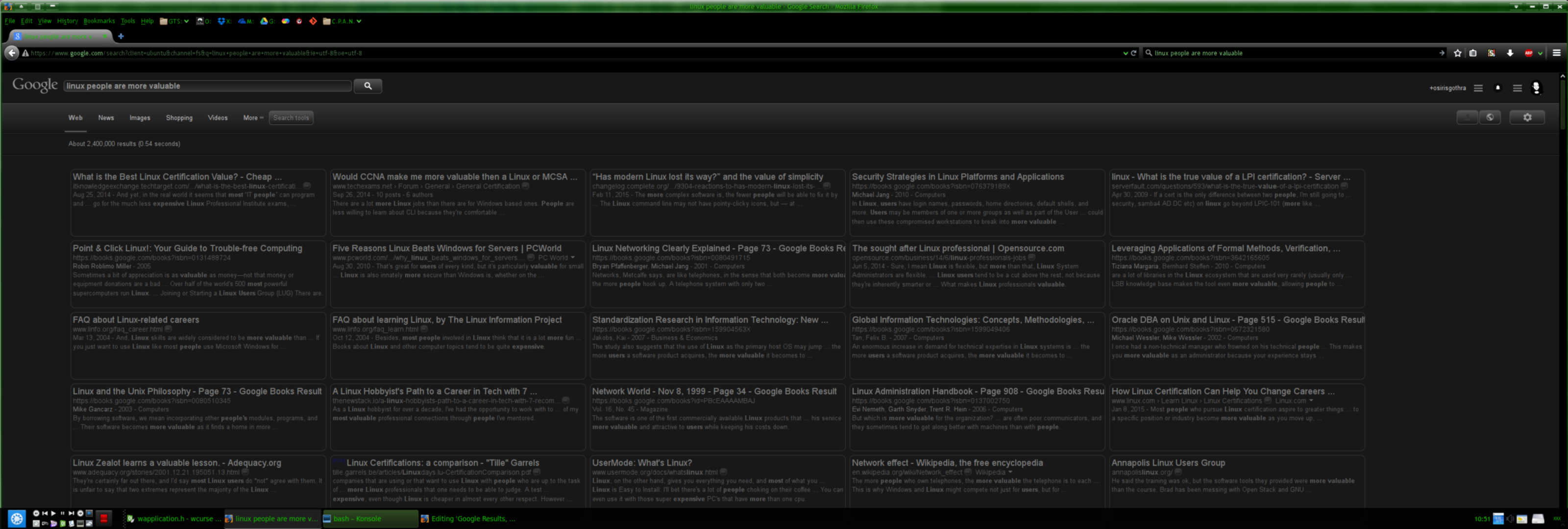 Multi-Column Spanning Widescreen Google Results