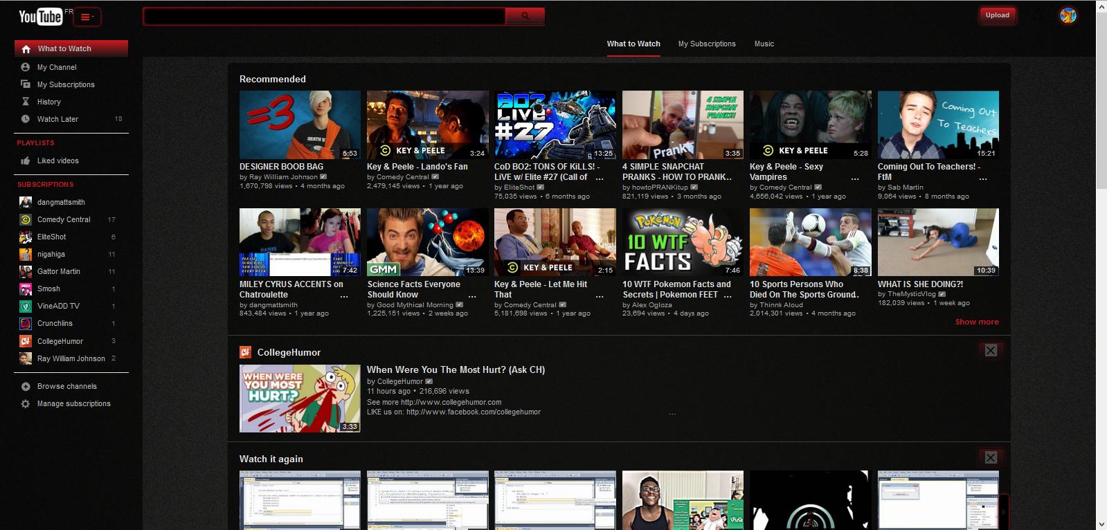 Dark Youtube Style