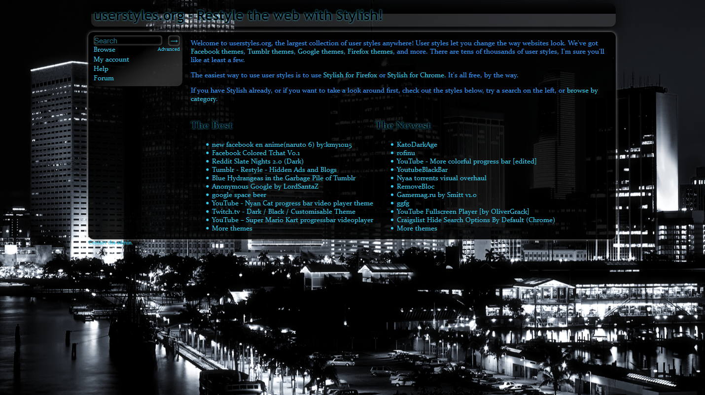 Userstyle.org black-blue
