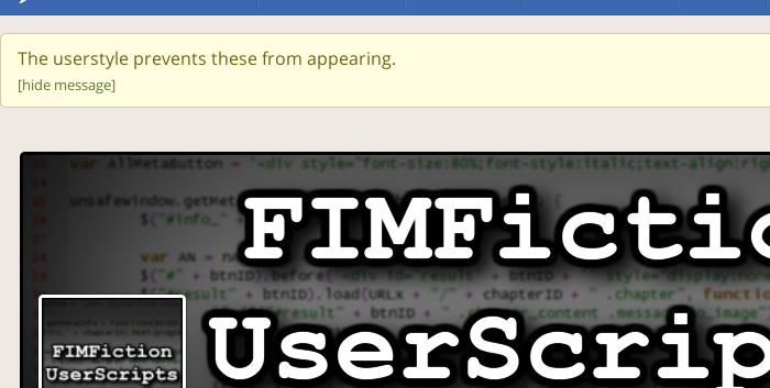Fimfiction.net - Block Site Messages