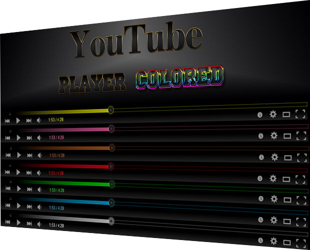 YouTube progressbar videoplayer colored