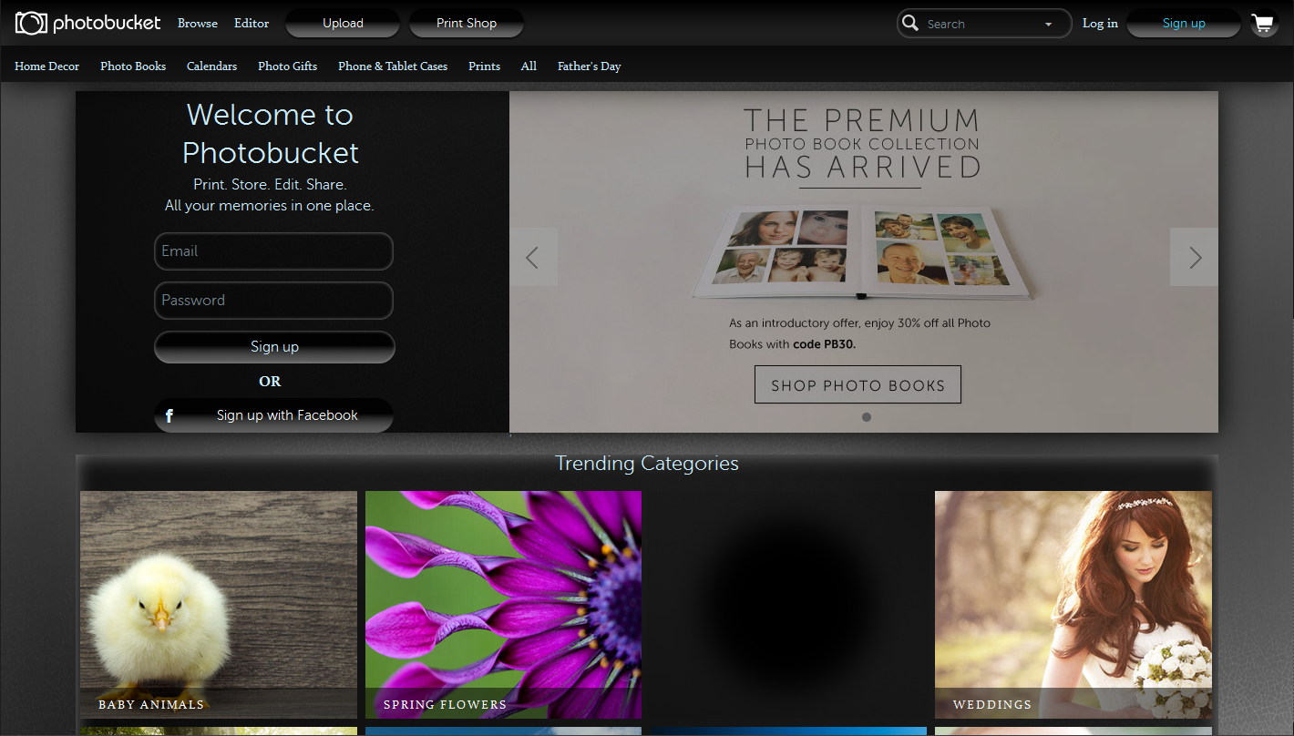 Photobucket dark & no ads