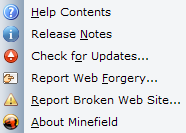 FireFox - Don't display keyboard shortcuts