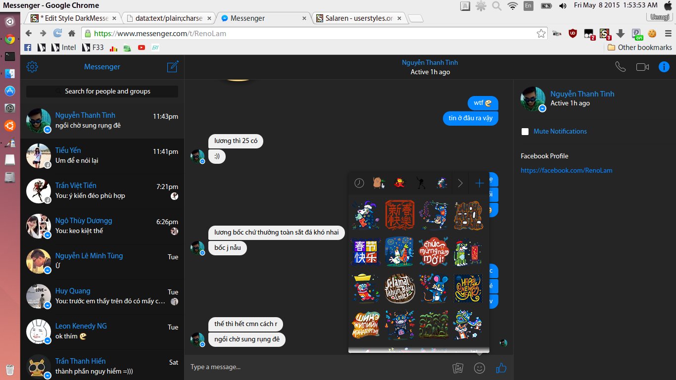 Darker Facebook Messenger