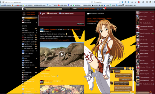 Asuna SAO Sword Art Online Gold Facebook Anime