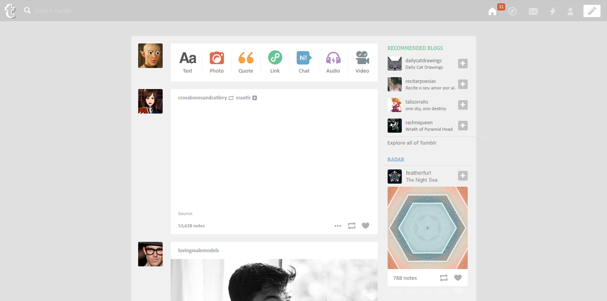 Simple White Tumblr Theme