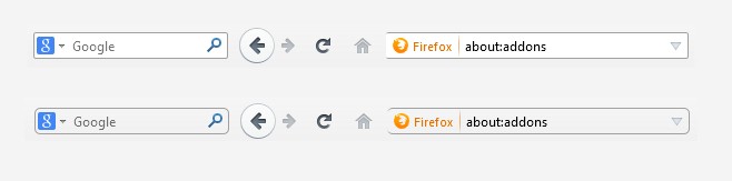 Firefox - вид строки поиска и адреса