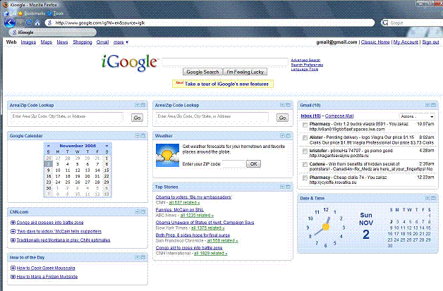 New iGoogle - Hide The Sidebar, etc.