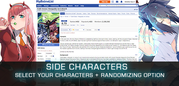 Add custom characters on the sides!