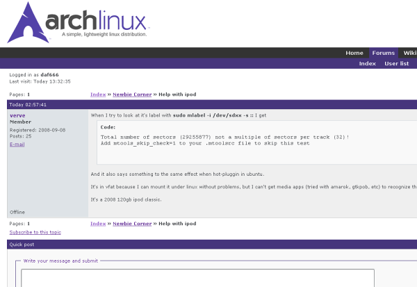 Arch Linux Forums - Gentoo colors