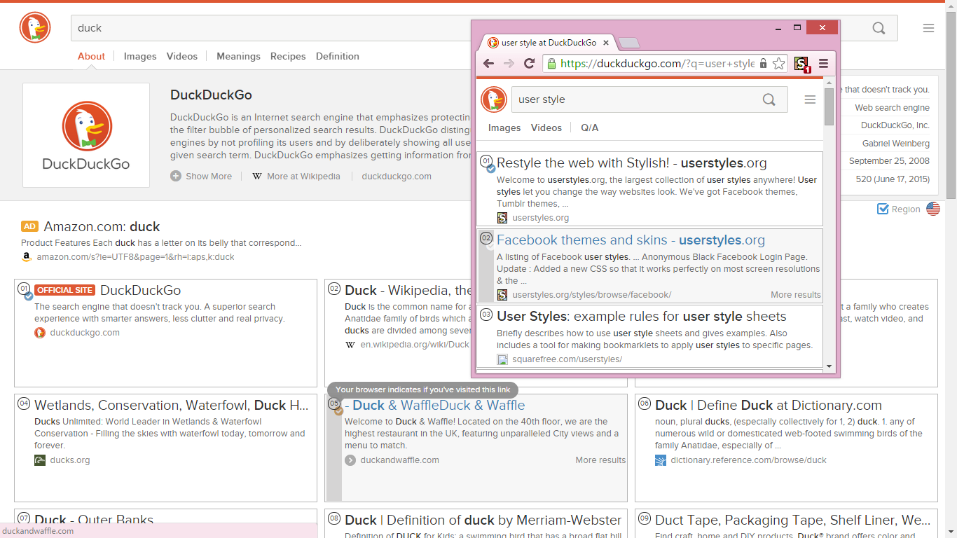 DuckDuckGo - Multi-Columns Custom