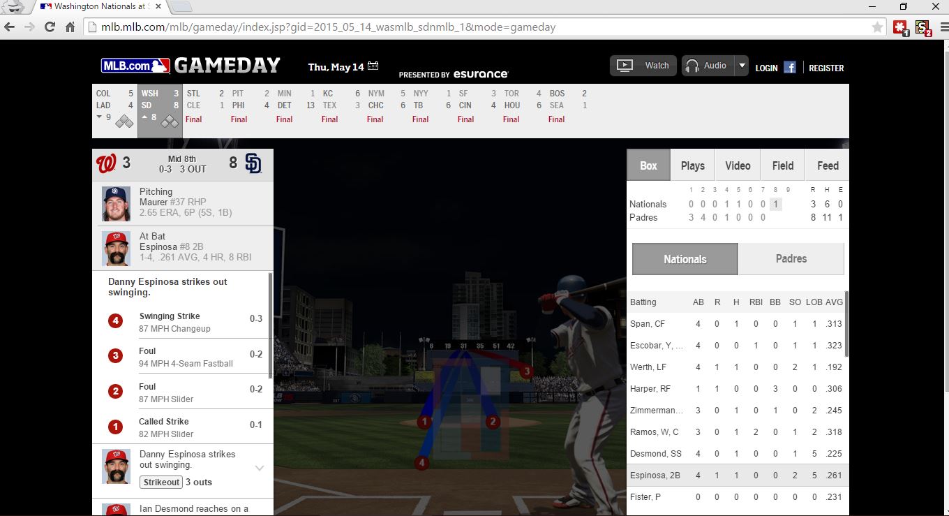 Clean up MLB GameDay
