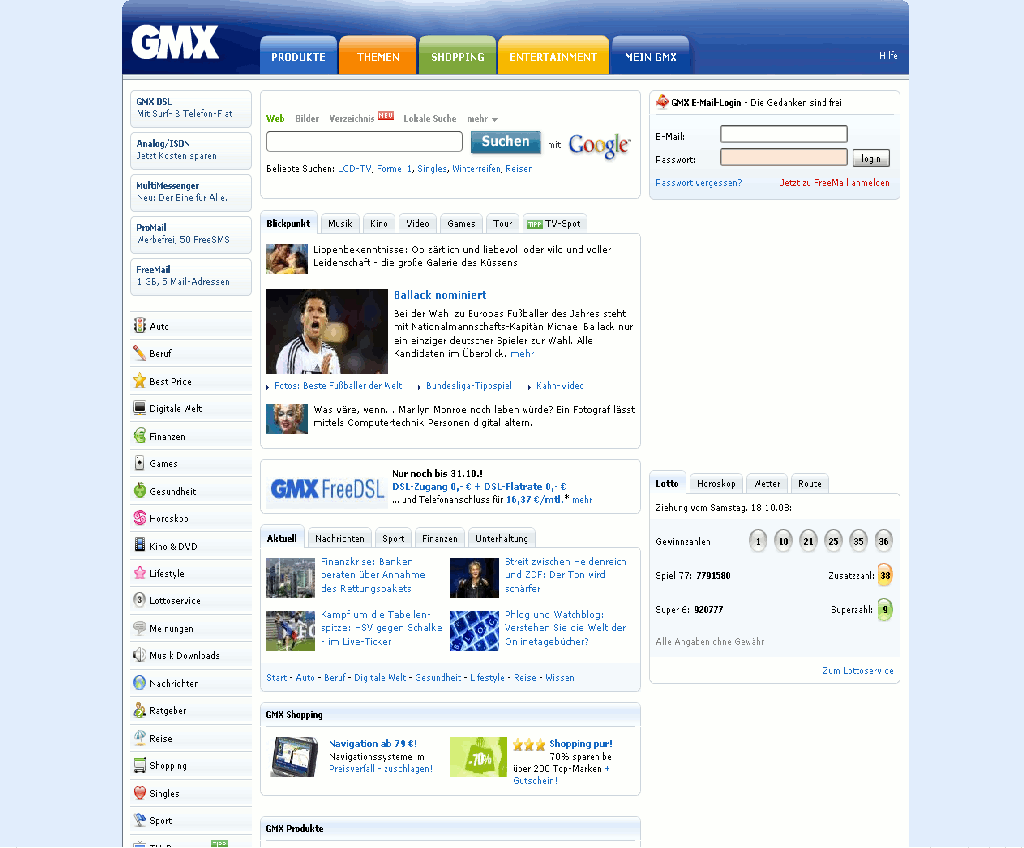 gmx zentriert