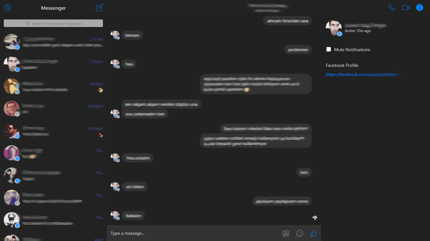 Messenger Dark Theme #futuredayv
