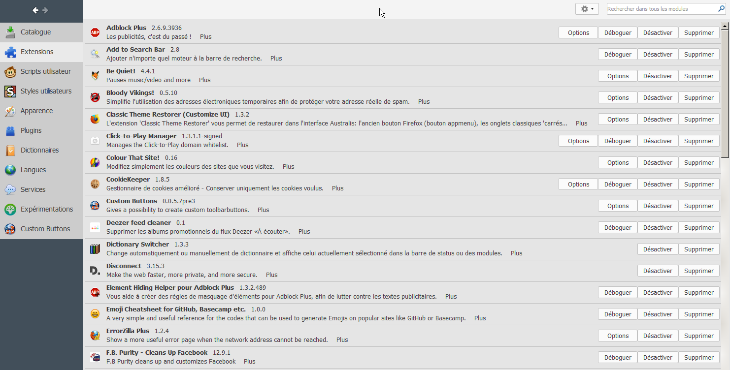 Firefox 40 | Better add-on manager (Mikhoul Vers )