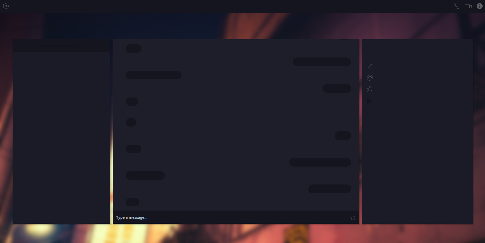 Nocturnal Messenger (Facebook) Theme.