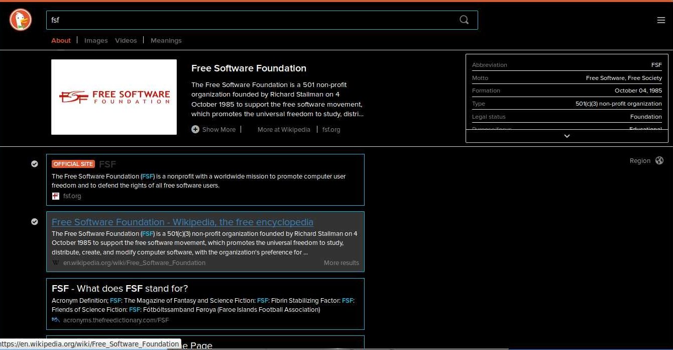 duckduckgo - dark reloaded