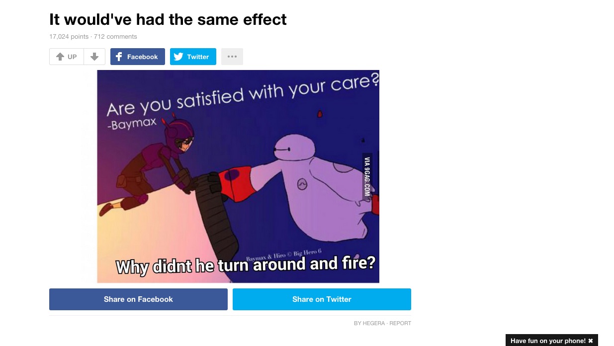 9GAG - Don't waste time.