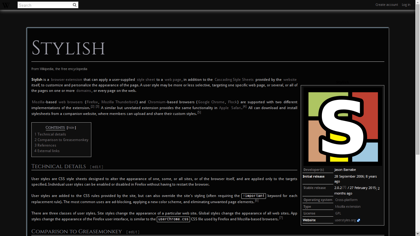 Dark Classypedia, Fork with some Fixes