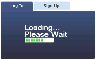 replace myspace login with a loading error